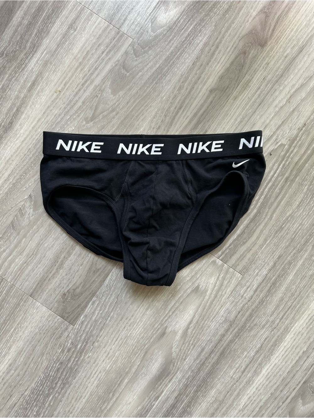 Nike | Black Briefs with White Logo Waistband (Small) - Picture 4 of 14